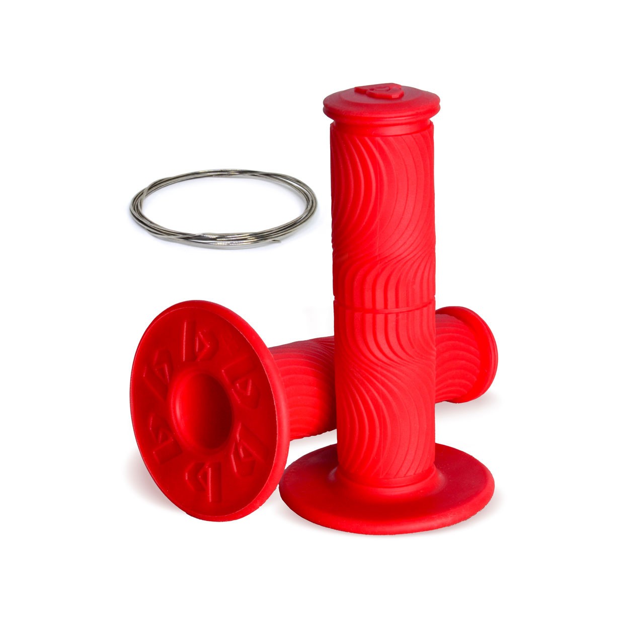 PUÑO BIKER HYDRA DESIGN ONDULADO ROJO 440404-BR