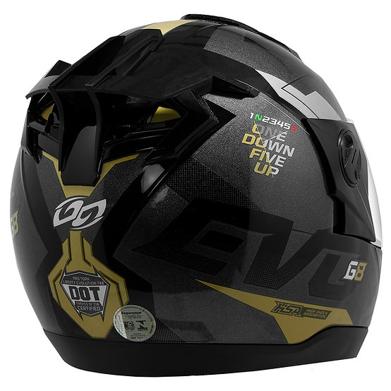 CASCO INTEGRAL G8 EVO XL NEG/BRILLANTE 736BLK.TORK