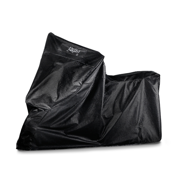 FUNDA CUBRE MOTO DELTA NEGRA- GRANDE (GG=XL)-BR